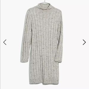 Madewell Donegal Rolled Mockneck Sweater Dress